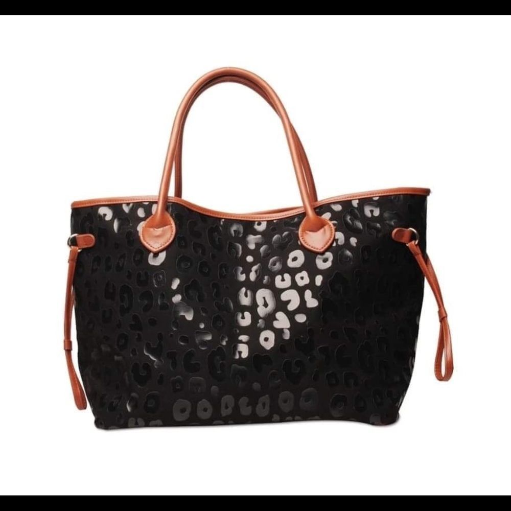Brand New Black Leopard Tote